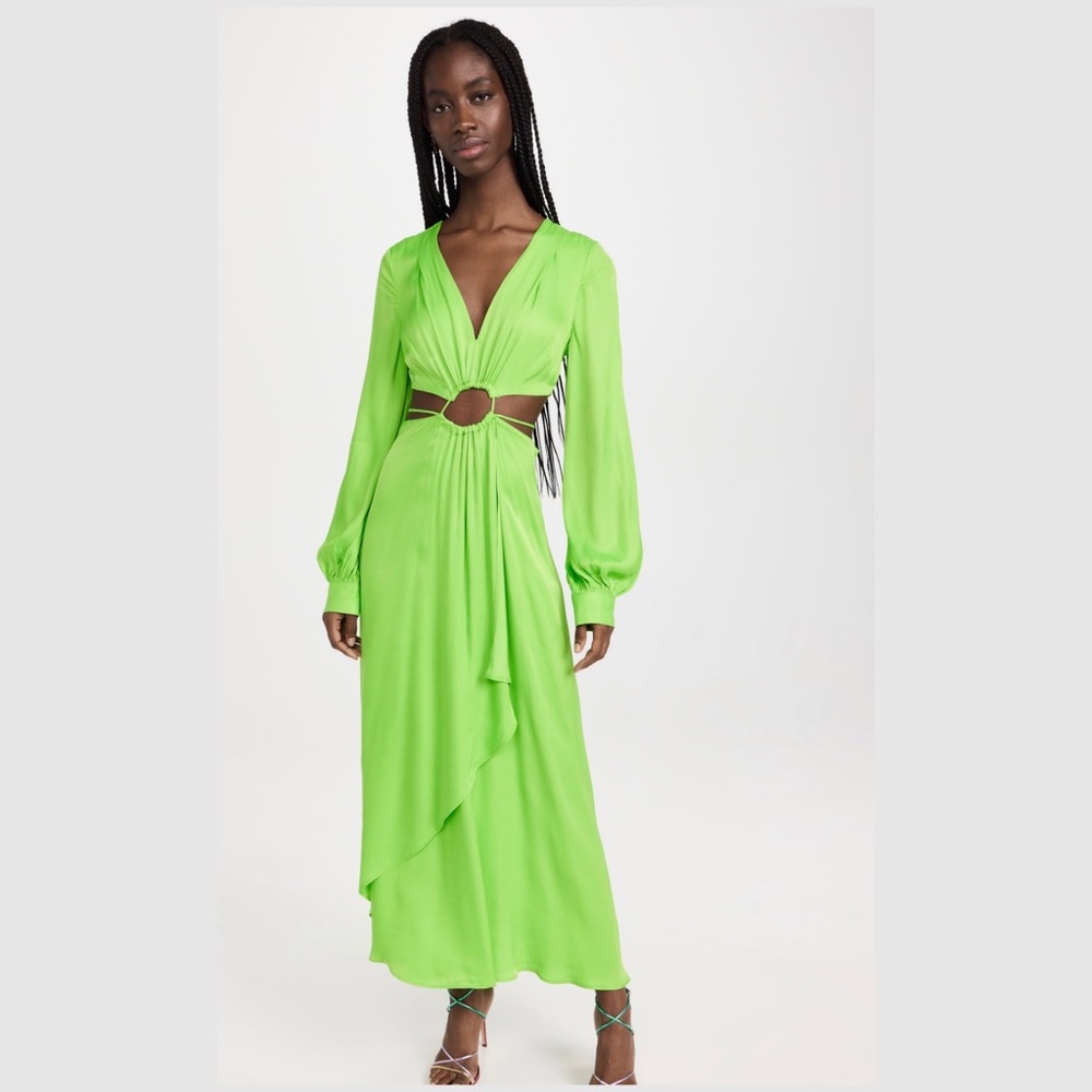 Farm Rio Lime Green Maxi Dress NWT Size XS